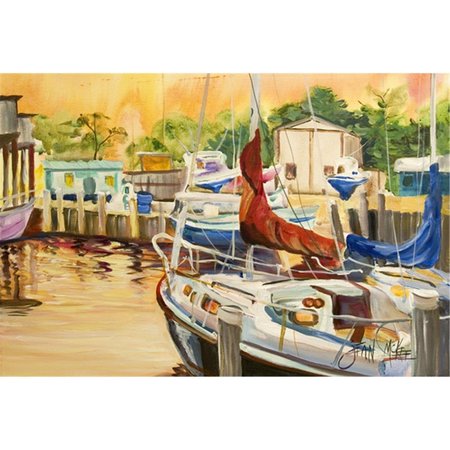 CAROLINES TREASURES Sunset Bay Sailboat Fabric Placemat JMK1082PLMT